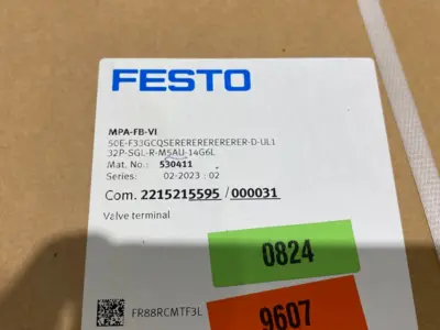 NEW FESTO CONFIGURED MANIFOLD VALVE TERMINAL