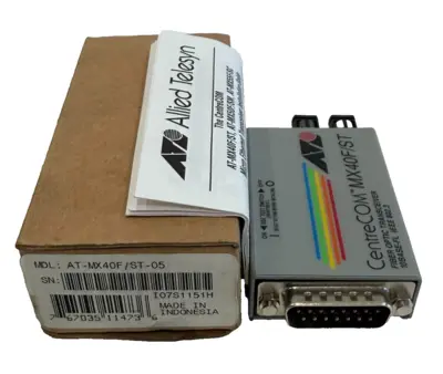 NEW ALLIED TELESYN MX40F/ST-05 FIBER OPTIC TRANSCEIVER MX40FST 05