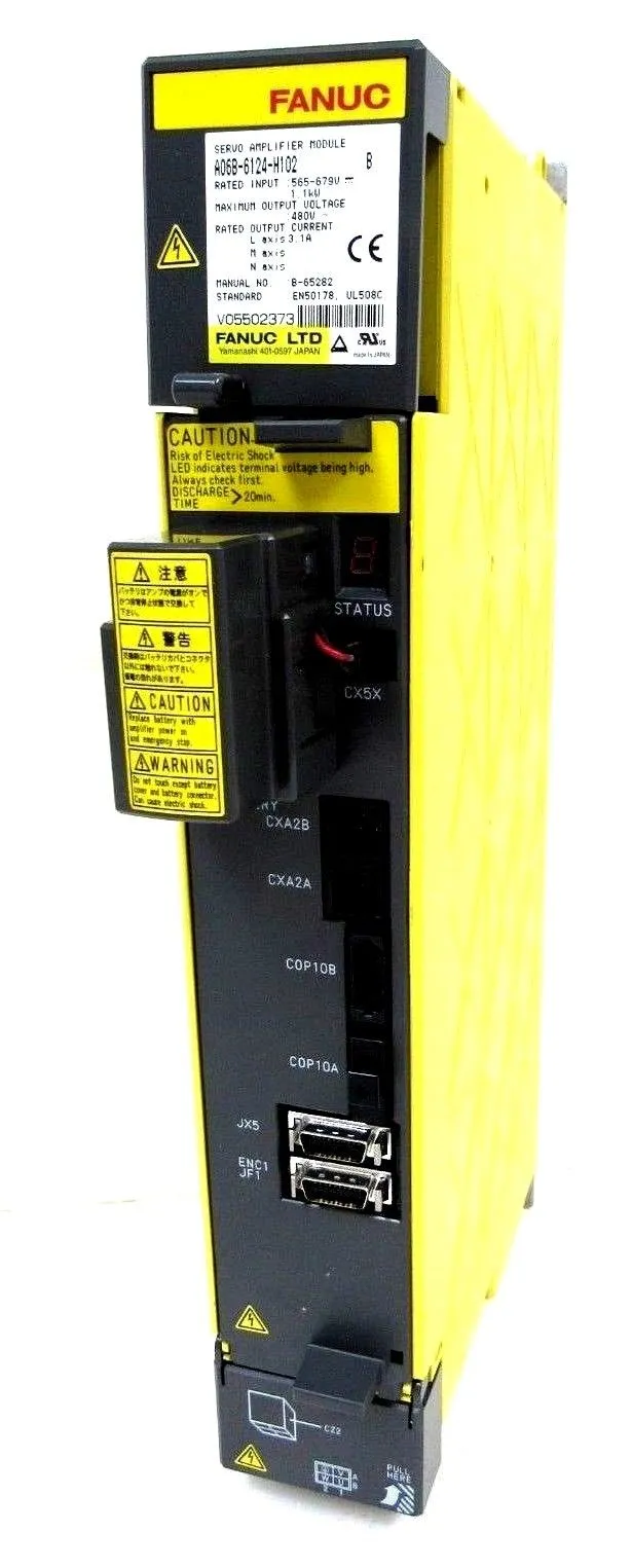 USED FANUC A06B-6124-H102 SERVO AMPLIFIER A06B6124H102 SERIES B