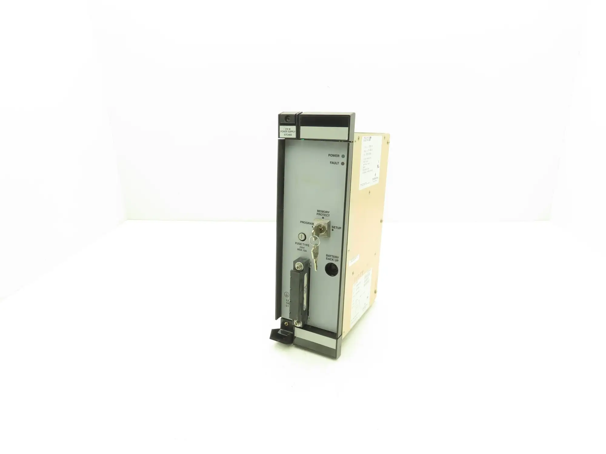 Reliance Electric 57493-A Slot Rack Power Supply 376 Watt Reltec Lorain ES371AMB