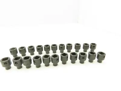 Williams 2M-607 IMP 3/8" Drive 7MM 6 Point Impact Socket Shallow Lot of 22