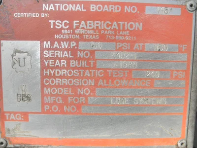USED LUBE SYSTEMS INC. NFP-1-1-150-2-SS4