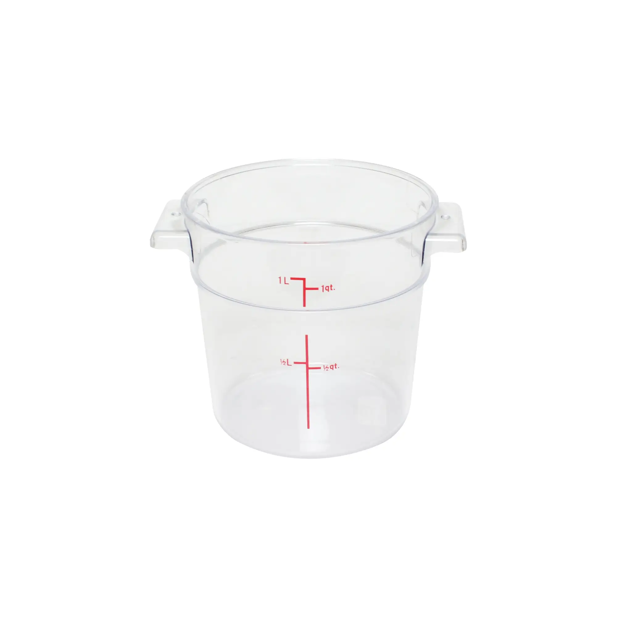 Thunder Group PLRFT301PC 1 qt Round Food Storage Container - Polycarbonate, Clear - 6, (each)