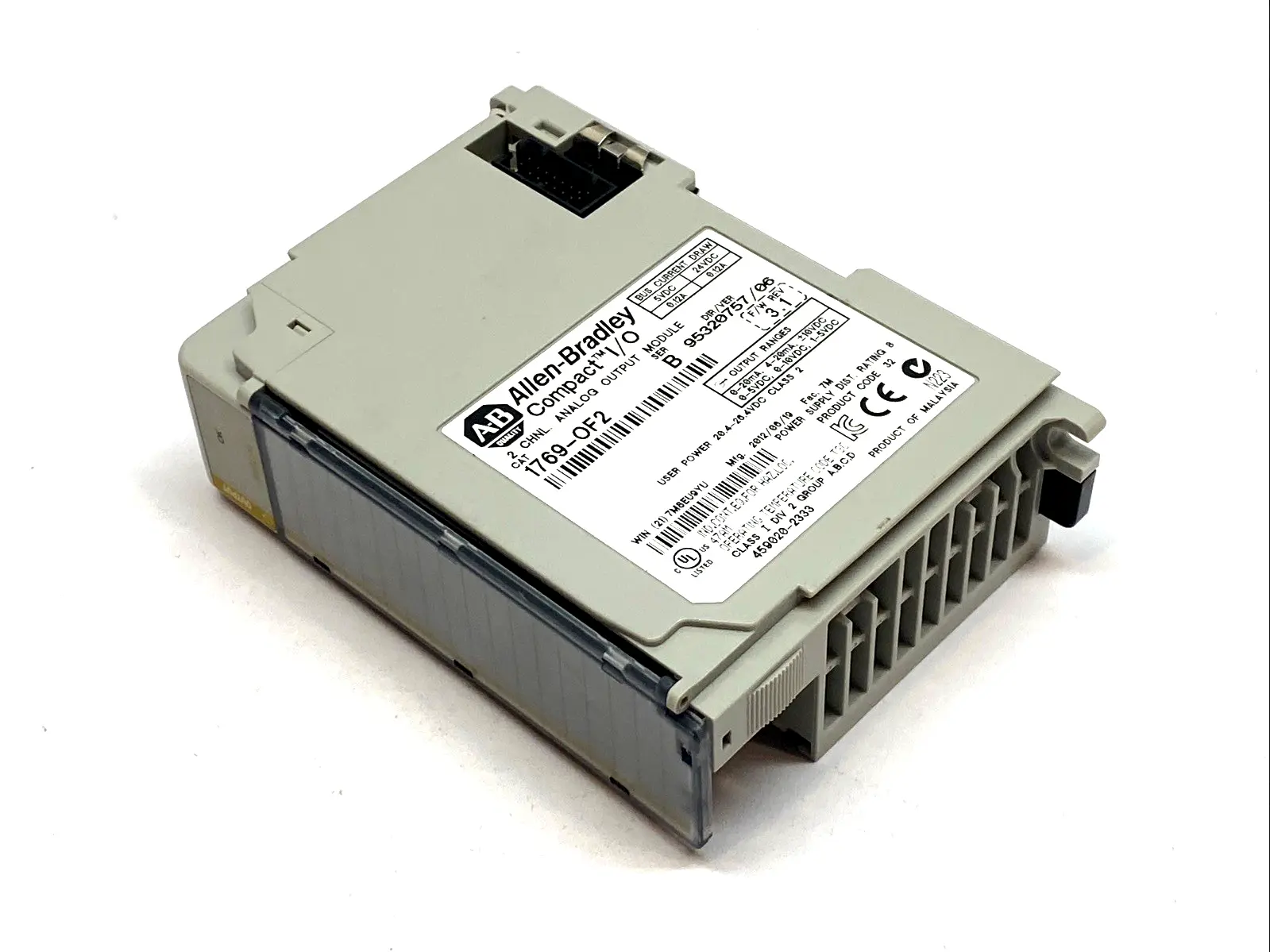 USED ALLEN-BRADLEY ANALOG OUTPUT MODULE 2-CH 0–10V 4–20MA SER B