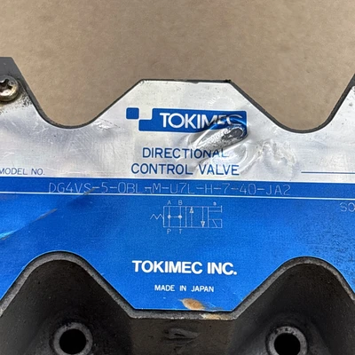 Used Tokimec DG4VS-5-OBL-M-U7L-H-7-40-JA2 Valves/Fittings Indiana US | J&J Industrial Supply #1277314