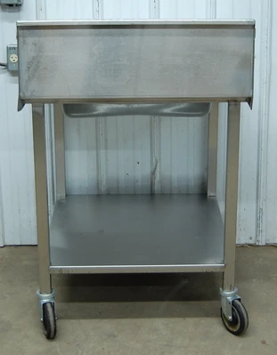 142-0739 Amtekco 29" Stainless Steel Mobile Breading Table