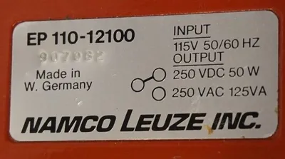 NEW NAMCO LEUZE EP110-12100 PHOTOELECTRIC MODULE 115V, 50/60HZ, EP11012100