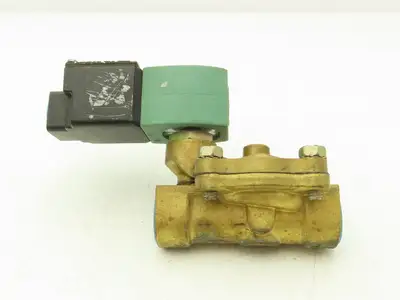 Asco JKF8210G3 Brass Solenoid Valve  3/4" N/C 5-250 AIR 5-150 w Jun Box