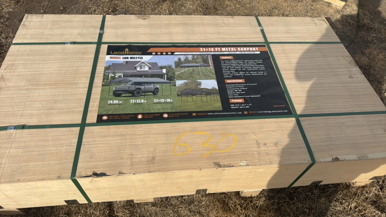 21 x 13 Ft Metal Carport	Landhonor	2025	Unused	LHR-MC2113