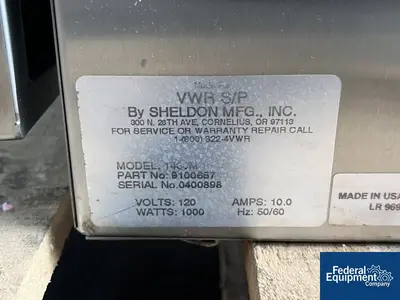 USED Sheldon Manufacturing Sheldon Mfg Vacuum Oven, Model 1430M