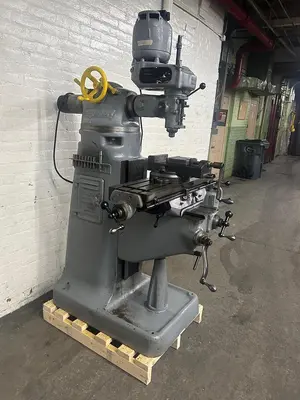 Bridgeport 9" x 32" 1/2 HP, 6-Speed Ram Type Vertical Milling Machine