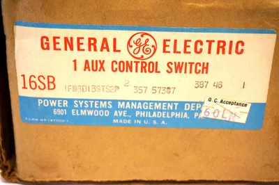 NEW GENERAL ELECTRIC 16SB 1FD3D13STS2P AUX CONTROL SWITCH