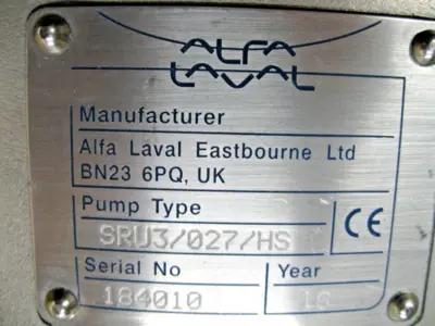 NEW Alfa Laval SRU3/027/HS