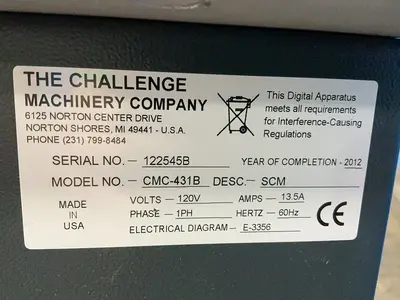 Used CHALLENGE CMC431B Guillotines Ohio US | HGR 24 #1325964