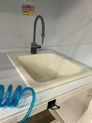 E.L. Mustee & Sons inc CHEMICAL SAFE POLYBENCH WUAL SINKS WITH SPRAYER AND YELLO