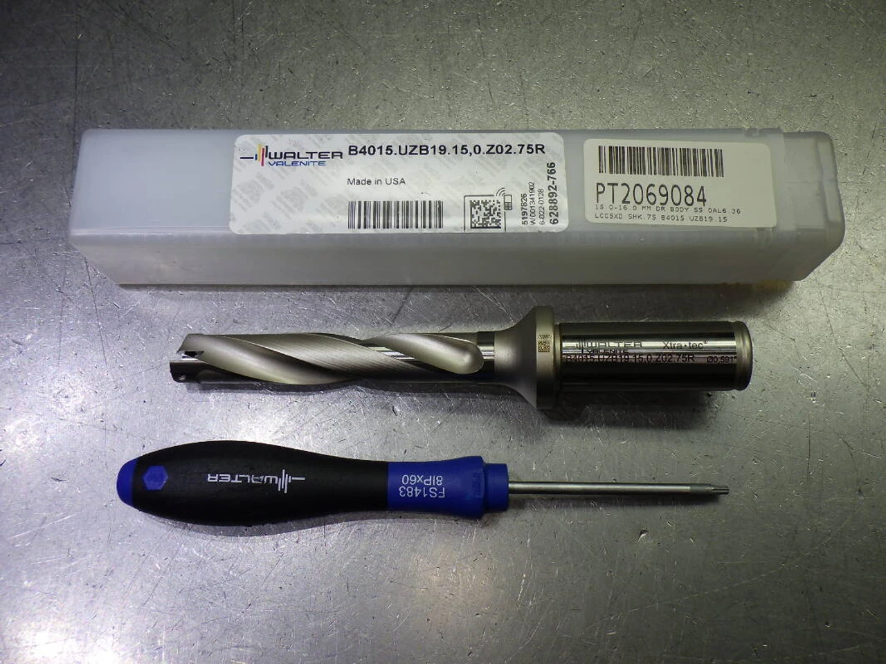 Walter 15mm Coolant Thru Drill 19mm Shank B4015.UZB19.15,0Z02.75R (LOC2793D)