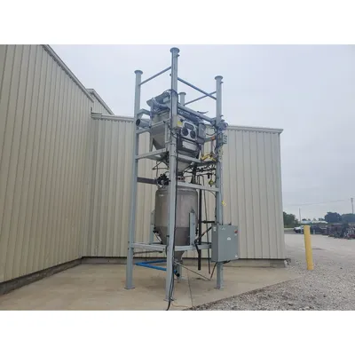 Used 2.5 Ton Dynamic Air BulkBuster Bulk Bag Unloader w/ Dense Phase Transporter