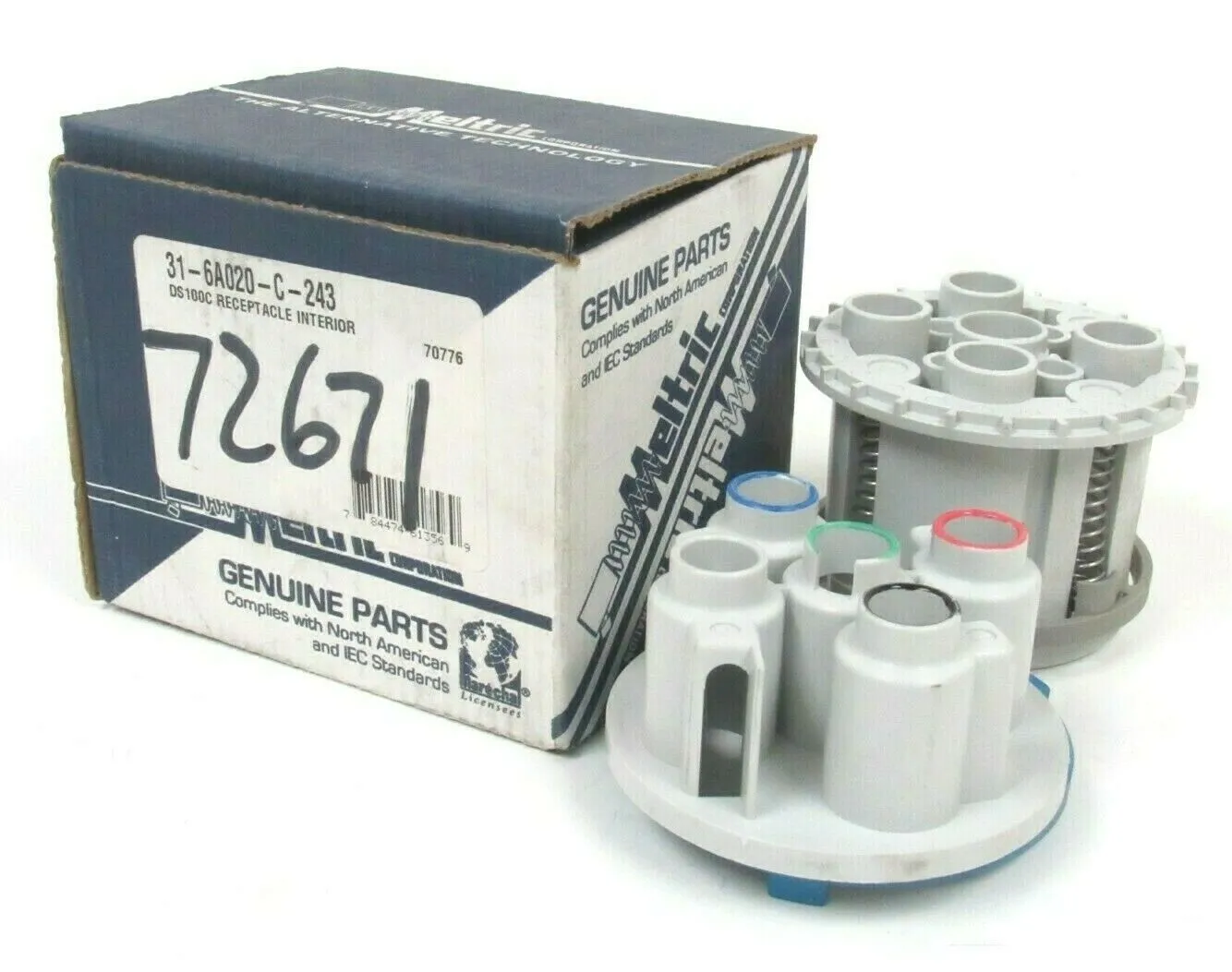 NEW MELTRIC 31-6A020-C-243 DS100C INTERIOR POLY RECEPTACLE 316A020C243