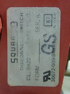 USED SQUARE D 9422-TC-3
