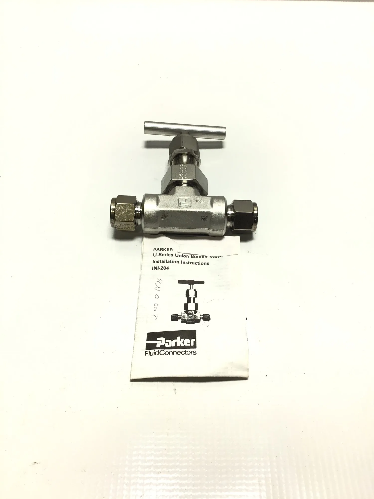 Parker Hannifin 1/2″ Stainless Steel Needle Valve U-Series CPI Union 316SS