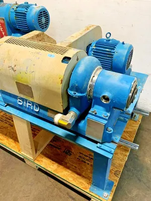 Bird 6 x 12 solid bowl decanter centrifuge, 316SS.