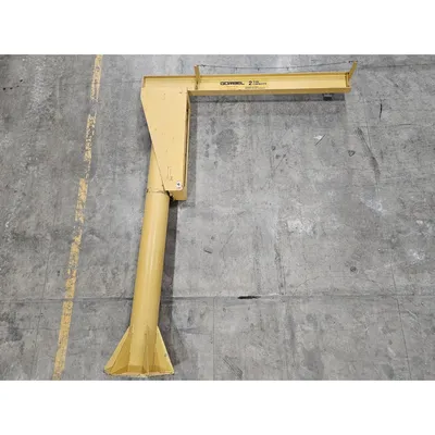 Used Gorbel Model FS300-14-12 Free Standing Jib Crane 2-Ton w/ Coffing Hoist