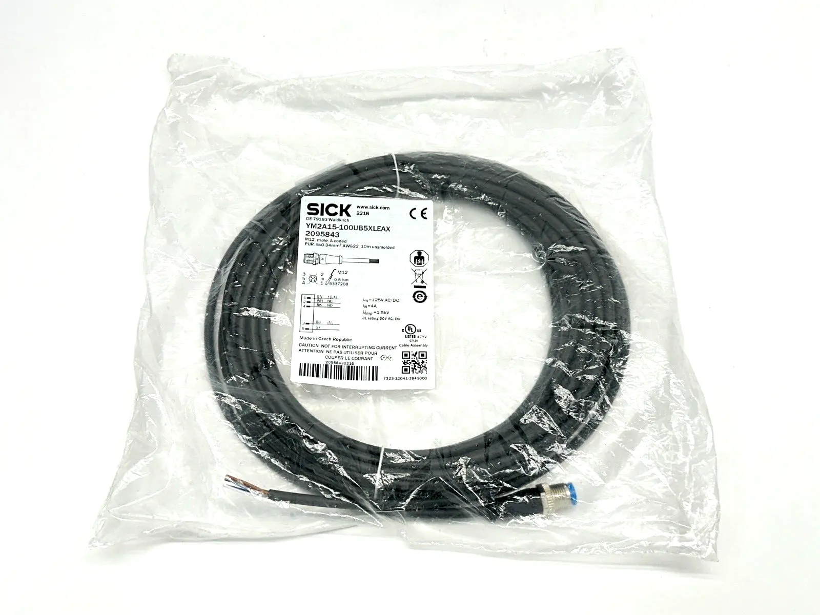 New | in-Stock SICK YM2A15-100UB5XLEAX,2095843 Cable & Wire Michigan US | Maverick Industrial Sales #1489939