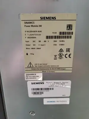 USED Siemens 6SL3224-0XE41-6UA0 SINAMICS Power Module 240 Unit