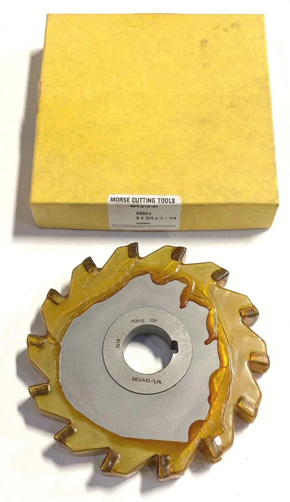 Morse Carbide Tipped Side Milling Cutter 6" x 3/4" x 1-1/4" 14 Teeth USA Made