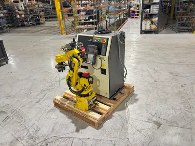 Used FANUC M-6IB ROBOT SYSTEM, CONTROLLER, CABLES, TEACH PENDANT Robot Parts | Maverick Industrial Sales #1103086