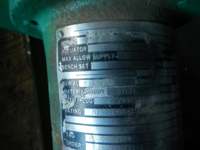 Fisher 1" 600 Class, WCB Steel Ring Flange Control Valve