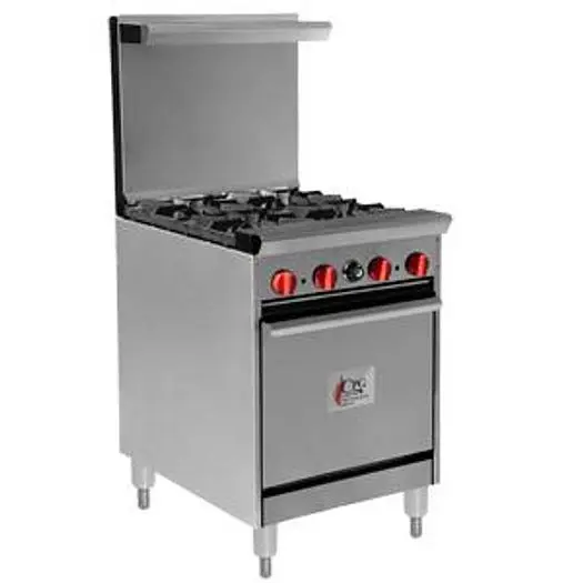 4 BURNER GAS RANGE WITH STANDARD 20" OVEN