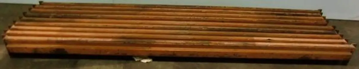 QTY. 9. PALLET BEAMS 96 3/8" X 3 &frac34;" ORANGE ...