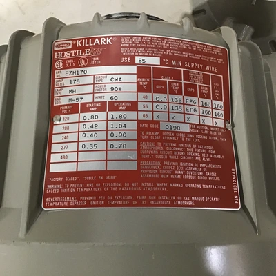 Hubbell Killark EZH170 Hostile Lite Sodium (HPS) Housing/Globe 175Watts 60Hz