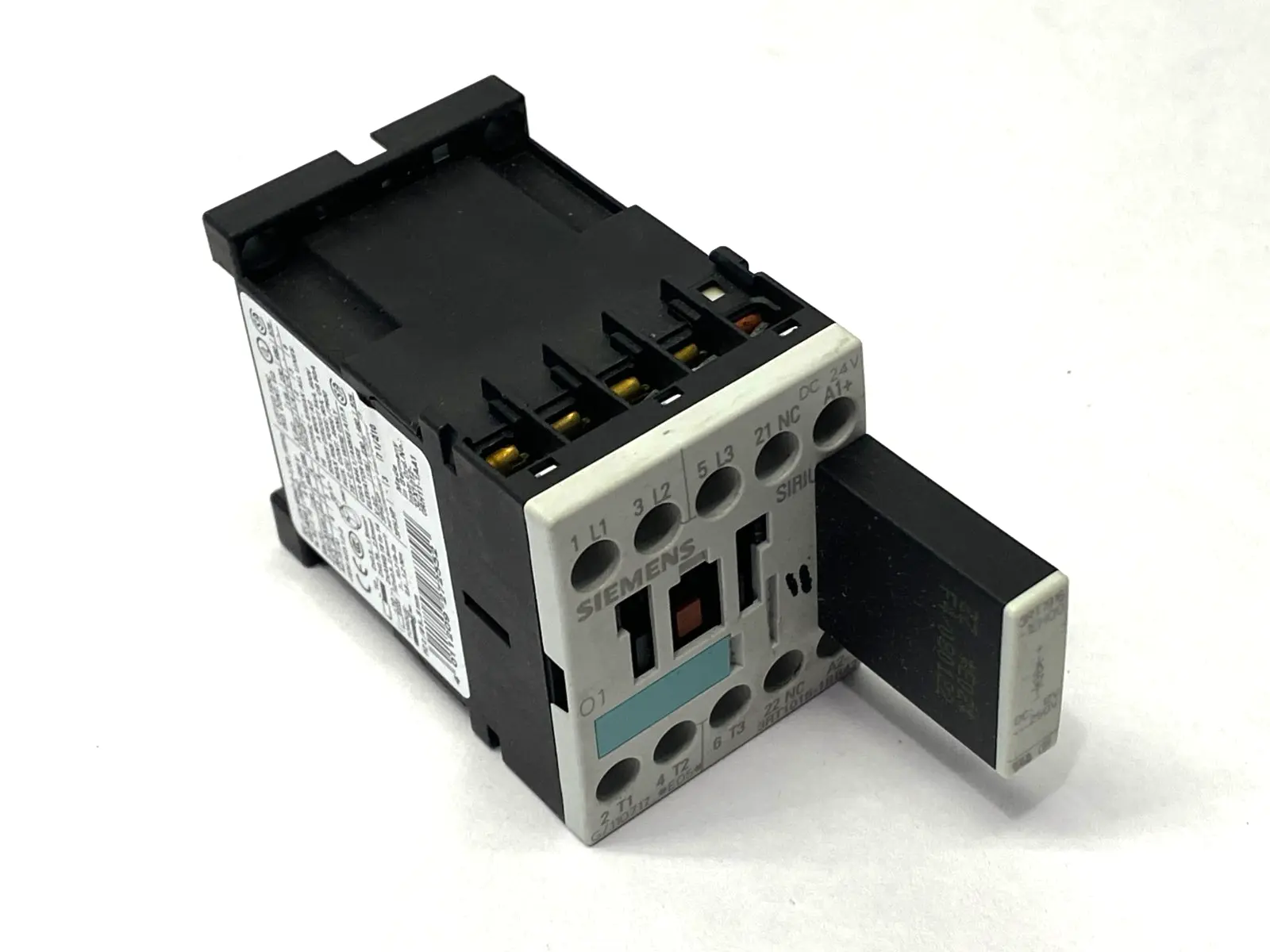 Used Siemens Power Contactor 3-P 7A w/ 3RT1916-1EH00 Surge Suppressor PLC Contactors Michigan US | Maverick Industrial Sales #1392606