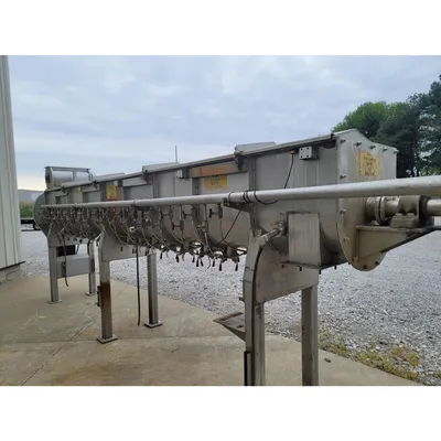 Used 24"dia. Stainless Horizontal Steam Scalder Heating Screw Cooker Auger 18'L