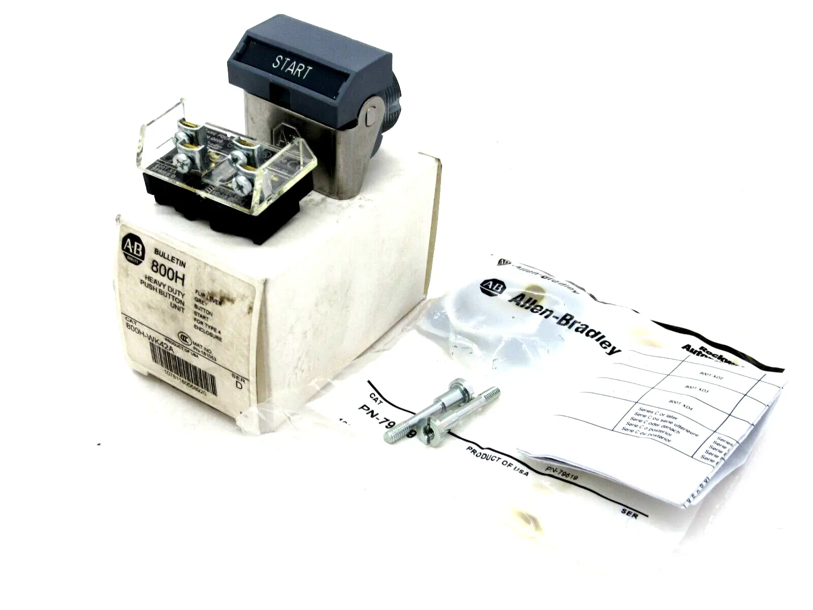 NEW ALLEN BRADLEY 800H-WK42A PUSH BUTTON UNIT 800HWK42A