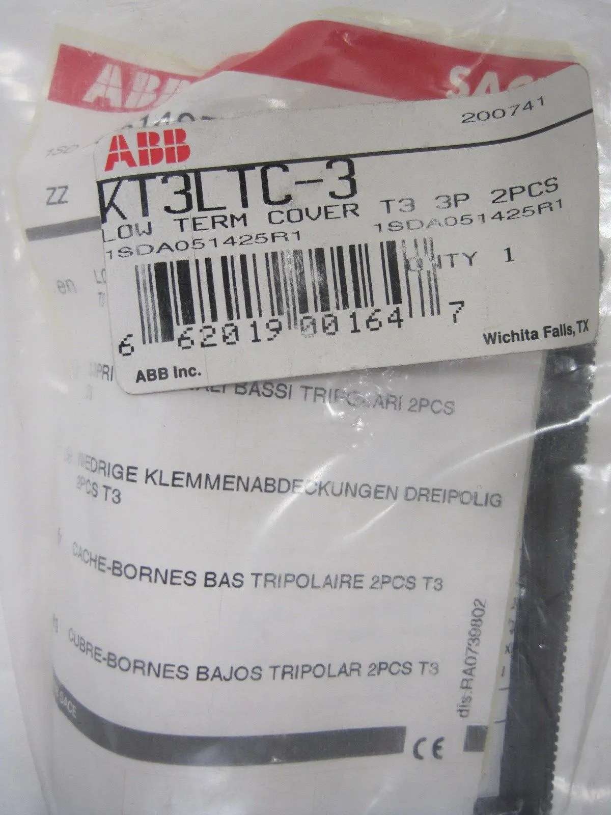 2 NEW ABB KT3LTC-3 TERMINAL COVER KT3LTC3