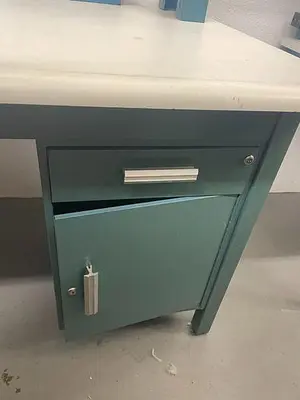 WORKBENCH WITH STORAGE AND LIGHT 96'' x34'' x61''h