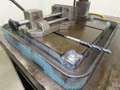 Clausing 20" Variable Speed Drill Press Weld Table 48x48" Wilton Bullet Vise