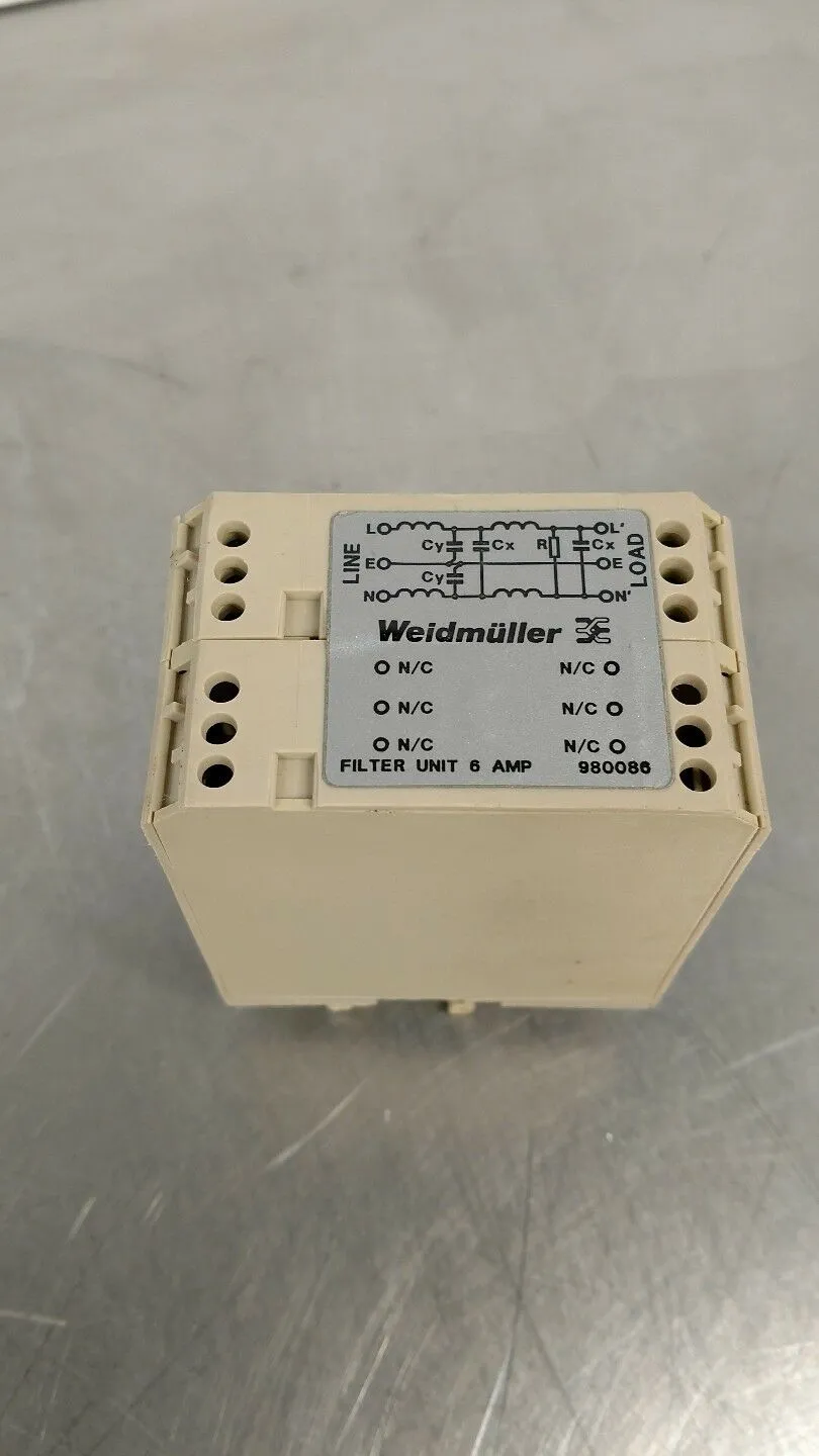 WEIDMULLER 980086 Filter Unit 6 Amp Module BIN#4
