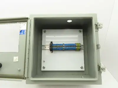 Wiegmann N12161608 Electrical Enclosure 16x16x8" Wall Mount Panel Cutout 9x7"