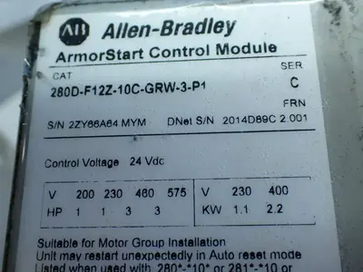 USED ALLENBRADLEY 280DFN10C