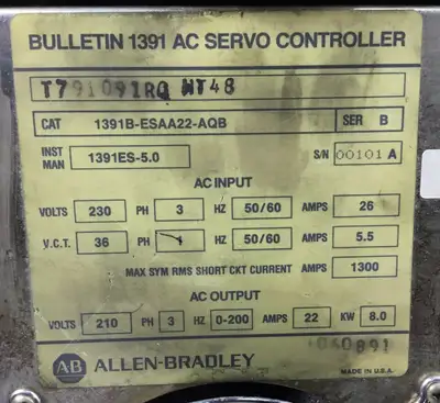 USED AB/Allen-Bradley 1391B-ESAA22-AQB