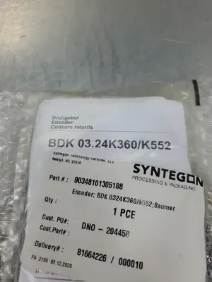 BAUMER ELECTRIC BDK 03.24K360/K552 ENCODER. 5E-6