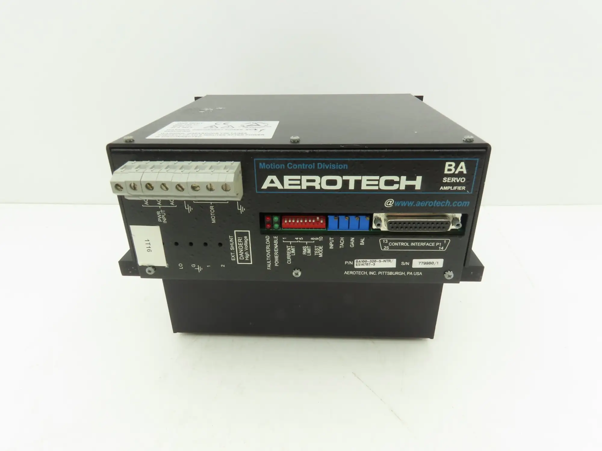 Aerotech BA100-320-S-NTR Servo Amplifier Drive Controller 200-240V 50/60Hz 30A