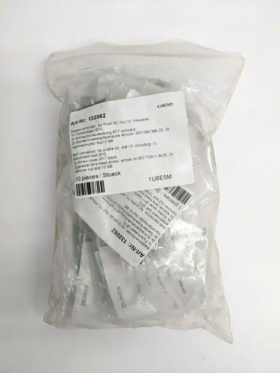 New | in-Stock Fath Bolt Connector for Profile 50, Slot 10, 132062 Misc Fasteners Michigan US | Maverick Industrial Sales #1401158