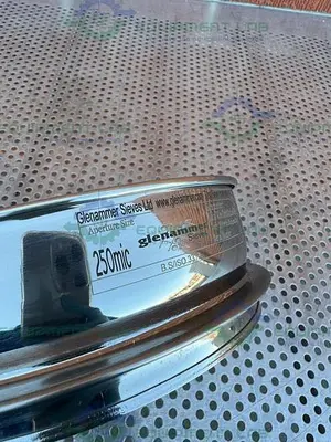 USED GLENAMMER 200SBW250 STAINLESS STEEL 200 MM DIAMETER 250 MIC SHIEVE