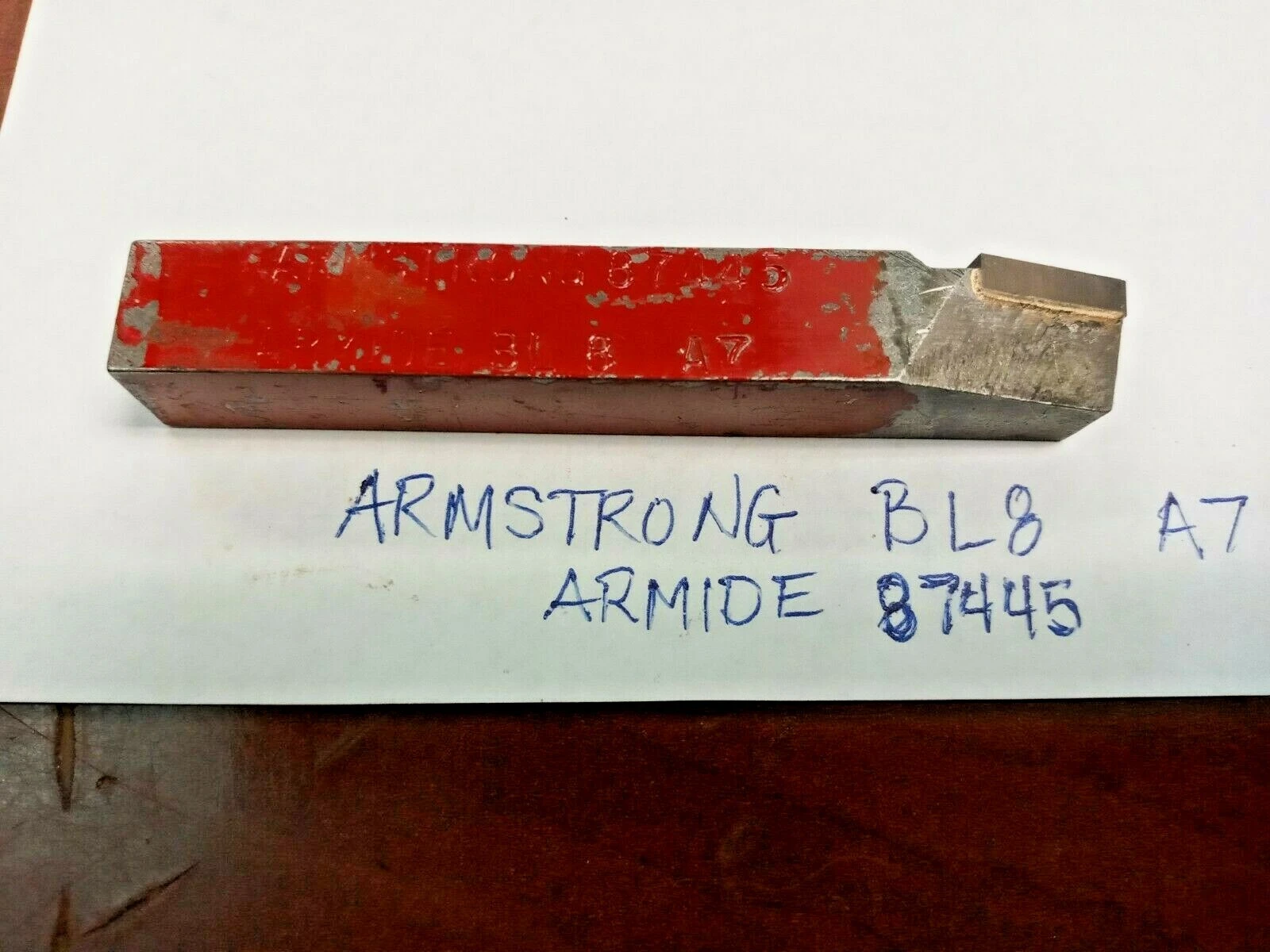 USED Armstrong 87445 BL8 A7 ARMIDE CUTTER BIT LATHE FLY CUTT
