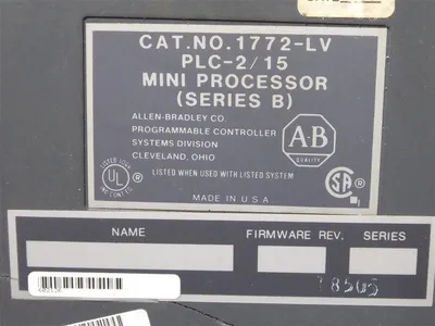 Allen Bradley 1772-LV/B PLC-2 Mini Processor Module Used